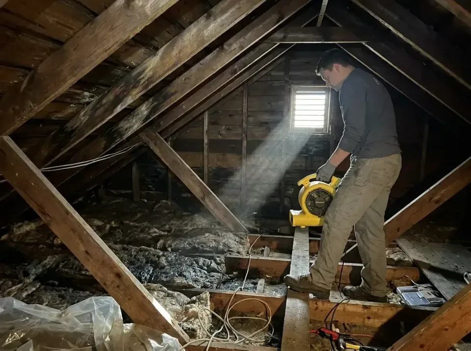 attic-water-damage-drying-proc-007 — frequently asked questions, Emergency Water Extraction & 24/7 Flood Response in Pigeon…